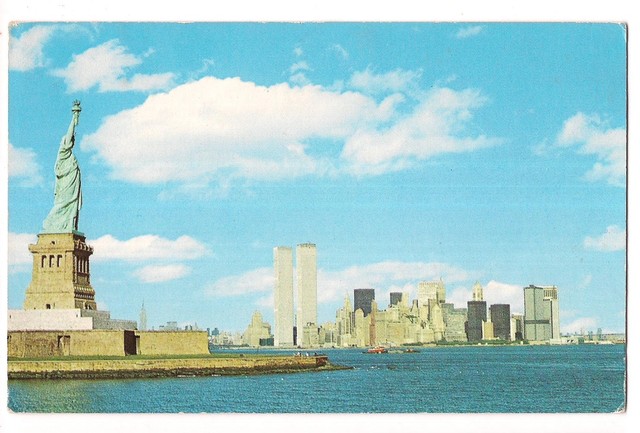 WORLD TRADE Center TOWERS Statue Of Liberty New York City