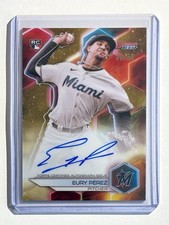 2023 Bowmans Best Eury Perez Best of 2023 Gold Refractor Auto /50 RC Marlins