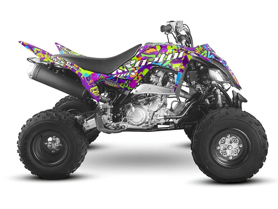 Yamaha Raptor 700 700R Kit Gráficos 2013 2018 2021 a 2025 Calcomanías Pegatinas ATV Foto 3 de 4