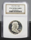 1956 Type 2 Franklin Half NGC PF67 ULTRA CAMEO -- UCAM