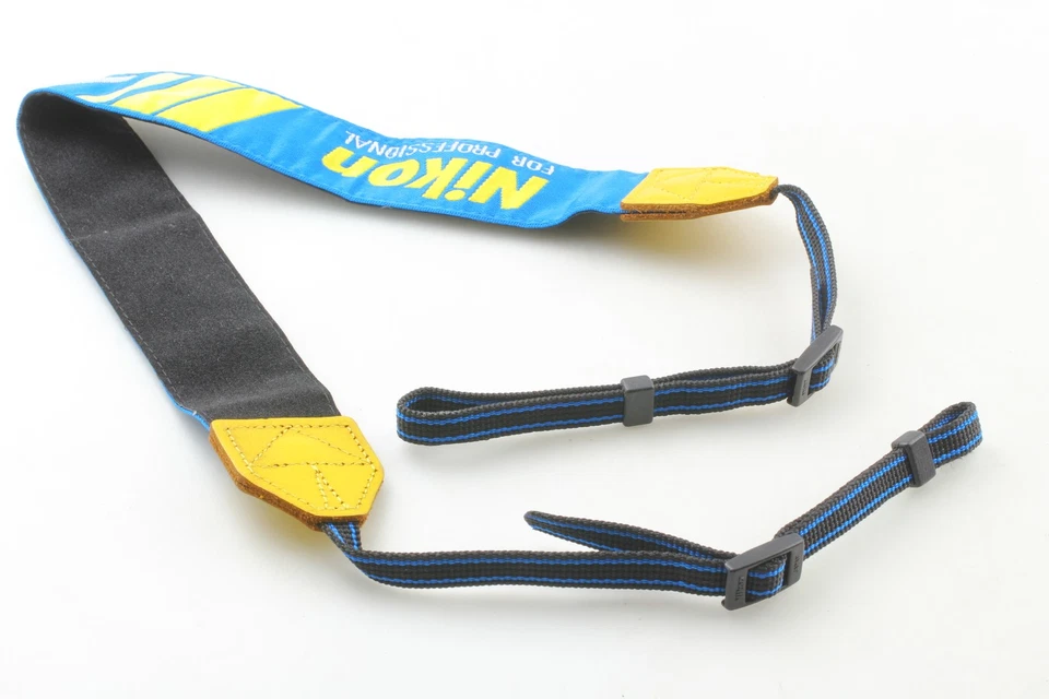 [Casi Como Nuevo] Correa para Cuello Cámara Profesional Nikon Azul Amarillo de Japón Foto 3 de 4