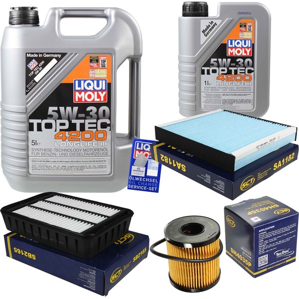 SCT Inspektionspaket 6L Liqui Moly Top Tec 5W-30 FüR Mitsubishi Outlander II 2.2-image