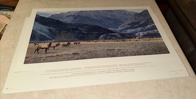 Gathering Of The Herd Elk SIGNED Brent Townsend Limited Ed Wildlife Print W/COA