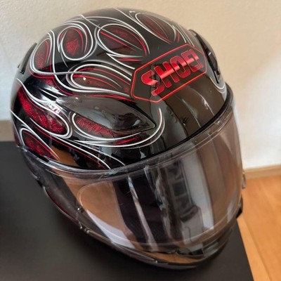 SHOEI XR-1100 Full Face Helmet Black Red Flame Size M Limited From