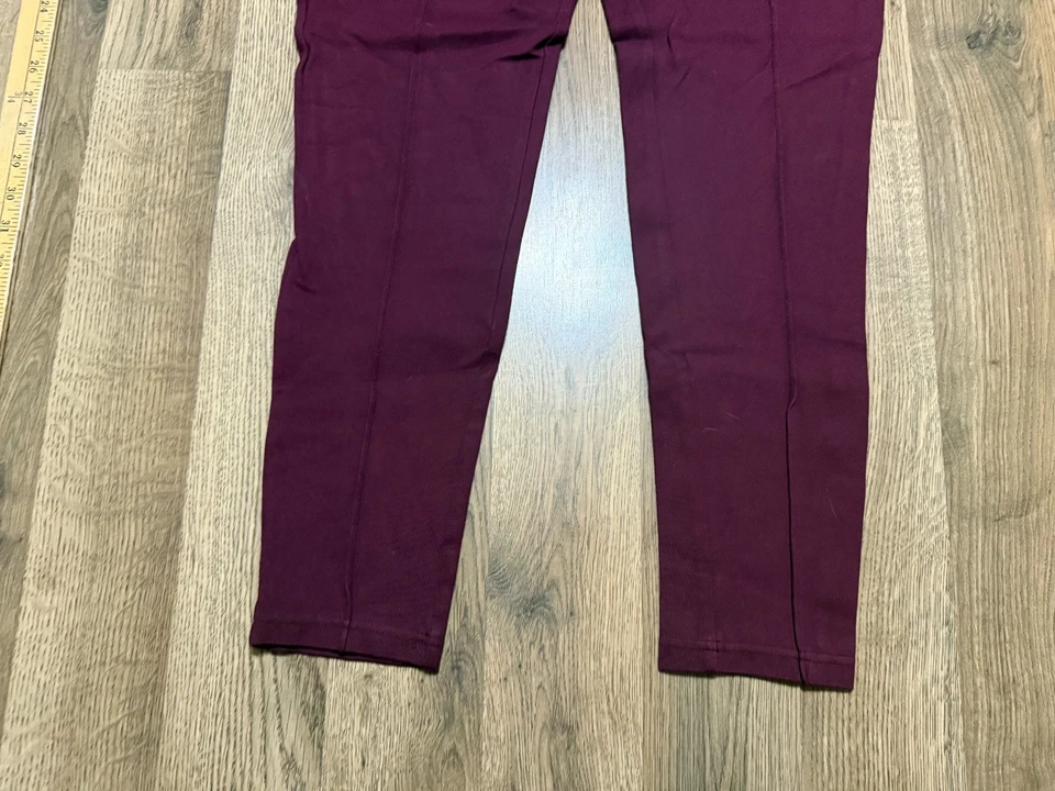 Calça Seven7, Feminina Tamanho Grande, Roxa, Leggings, Puxador, Tornozelo, Cintura Média - Imagem 3 de 4