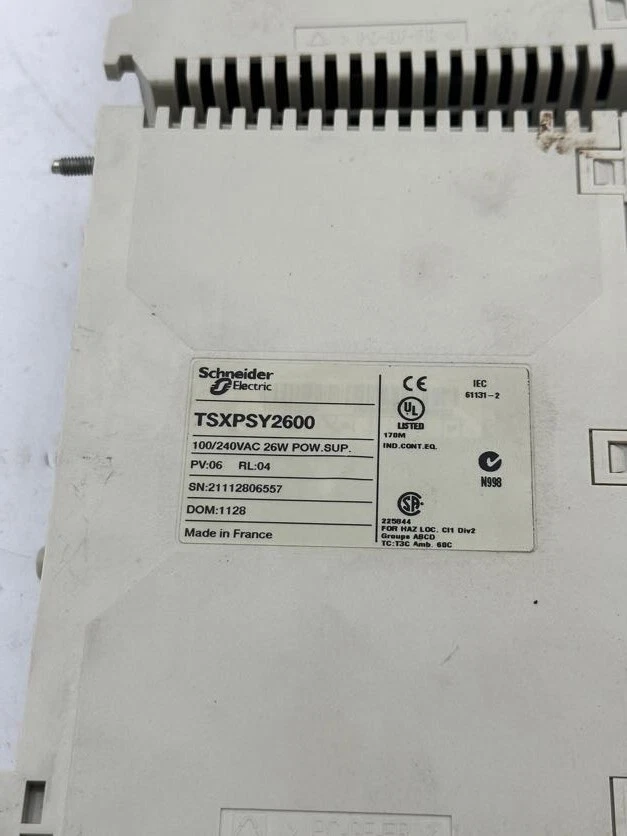 1pc X SCHNEIDER ELECTRIC/Telemecanique Power Supply TSXPSY2600 100/240VAC - Image 2 of 3