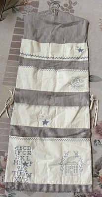 Vintage Embroidered  Children s Shoes, Diapers Stuff Organizer Nursery