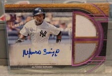 Alfonso Soriano 2025 Topps Museum Collection Dual Patch Auto Pink /75 Yankees