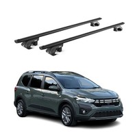 DachträGer GrundtäGer FüR Dacia Jogger 2022-2026 90Kg Alu Schwarz 2 Tlg ABE