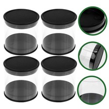 8 PCS Golf Ball Container Plastic Packaging Tube Round Clear Case