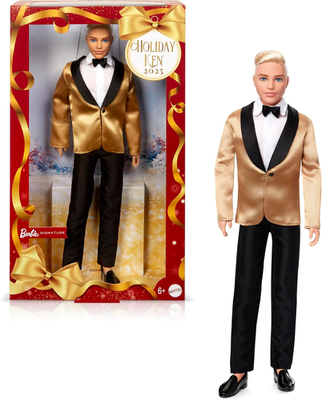 #ad #ad Signature 2025 Holiday Blonde Ken Collectible Fashion Doll Wearing Full Suit wit $16.99