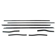 Window Sweep Weatherstrip Inner Outer 8 Piece Set Kit for 65-66 Ford Mustang New