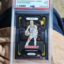 Panini 2024 Prizm Monopoly WNBA Cameron Brink #39 Rookie Base PSA 9 Sparks