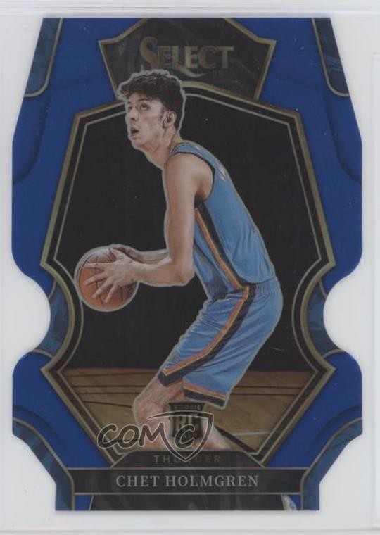 2022 Select Premier Level Blue Prizm Die-Cut 109/249 Chet Holmgren Rookie RC x2o