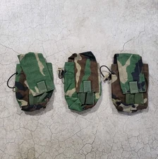 USGI RACK Ranger Double Mag Magazine Pouch SDS M81 Woodland Camo (Tan Barrel)