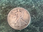 1947 Walking Liberty Half Dollar (brown/yellow)