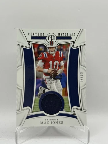 2022 Panini National Treasures #CEN-MJO Mac Jones Century Materials #/99