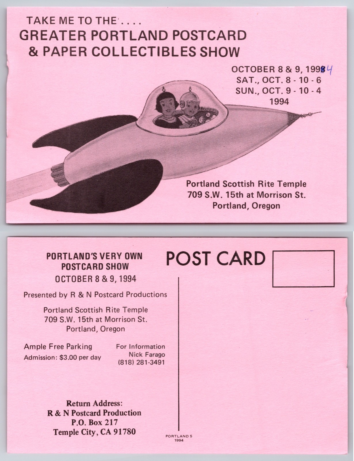 Greater Portland Postcard Paper Collectibles Show Postcard | eBay