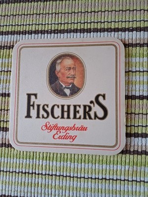 Bierdeckel Fischer's Stiftungsbräu Erding RS 1250 Jahre Walpertskirchen 1999