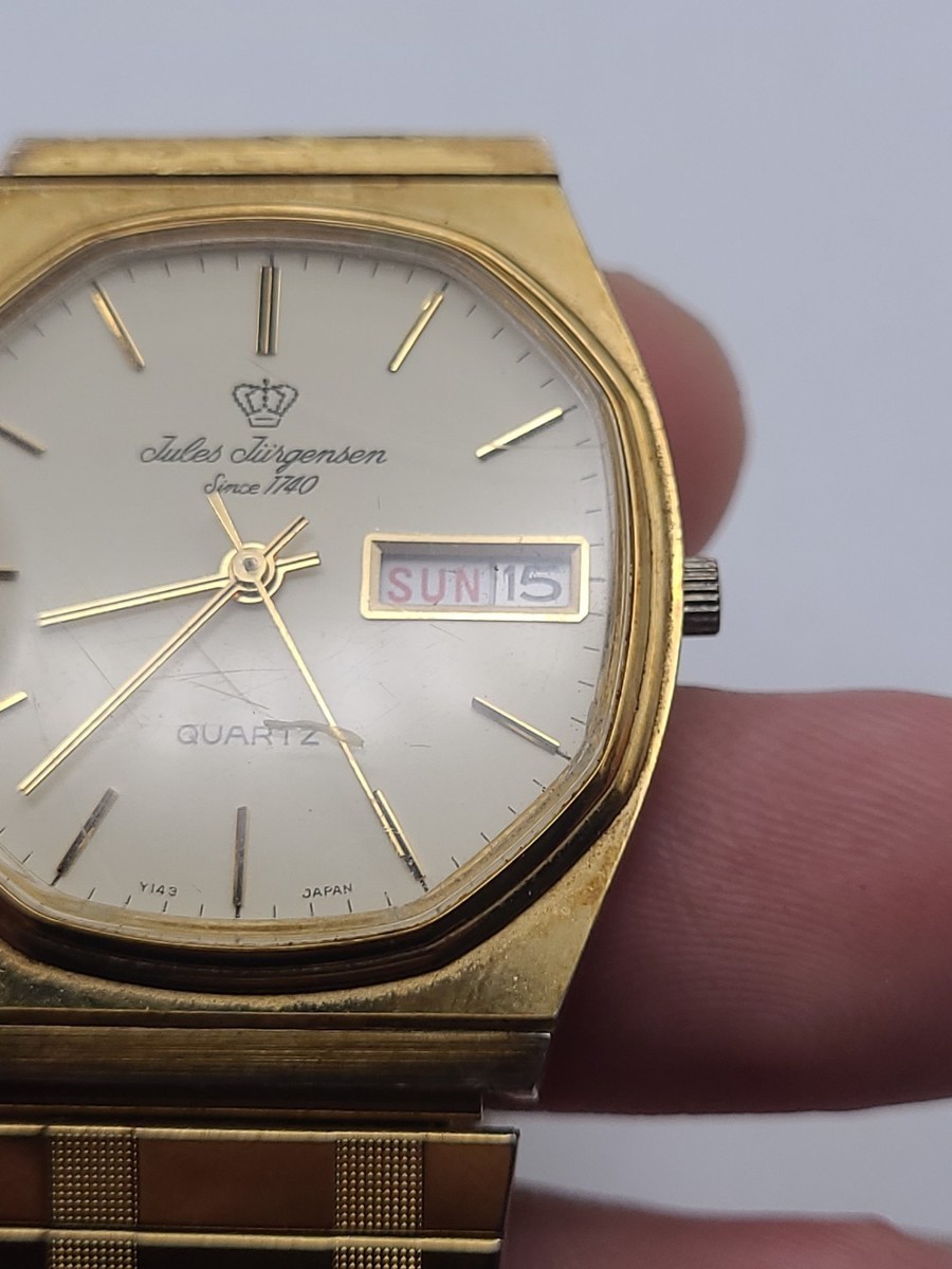 Jules Jurgensen Analog Quartz Mens Watch Gold Dial Stretch  display picture 1