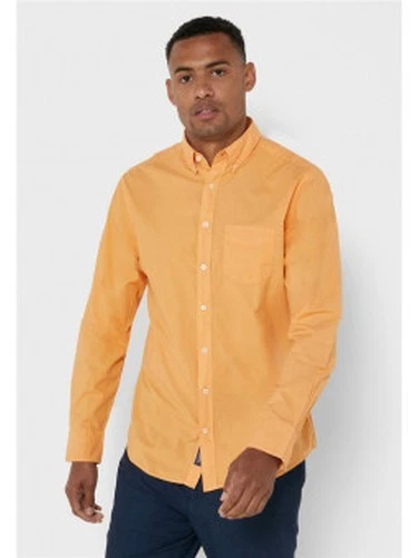 Gant Hombre Papaya Naranja Eco Teñido Botón Abajo Camisa 3007030 Tamaño Mediano - Imagen 1 de 1