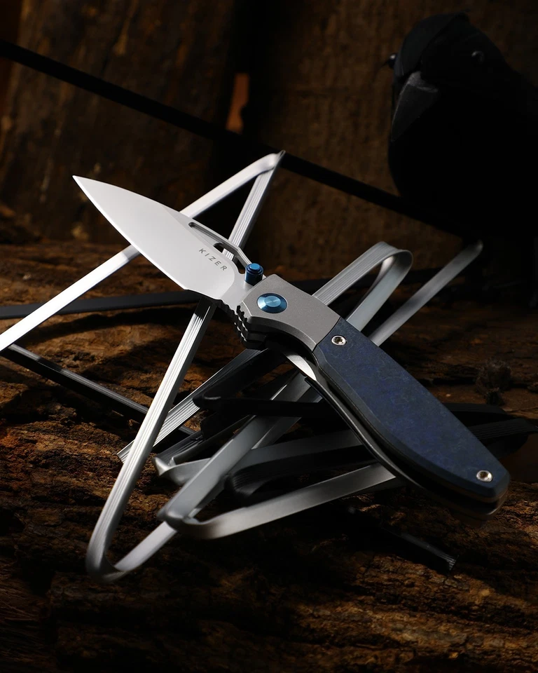 Kizer Shrike EDC Folding Pocket Knife S45VN Blade Titanium & Richlite Handle - Image 2 of 4