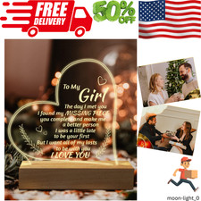 Valentine Day Gifts for Girlfriend, to My Girlfriend Engraved Night Light, I Lov