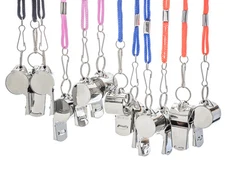 12 PCS Coach Signal Referee Loud Whistle Survival Safety Sports Basketball