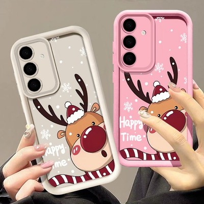 Handyhülle für Samsung Galaxy A56 A36 A16 A17 A15 A55 A54 Weihnachten Elch Cover