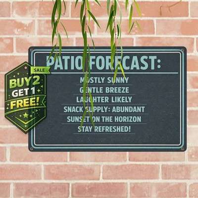 Pool Forecast Funny Beach Home Poolhouse Deck Metal Tin Sign 8x12