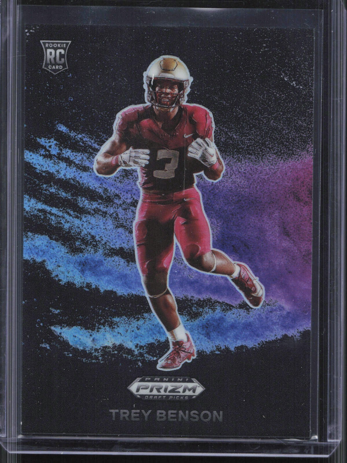 2024 Panini Prizm Draft Picks Trey Benson CB-21 Black Color Blast Rookie FSU
