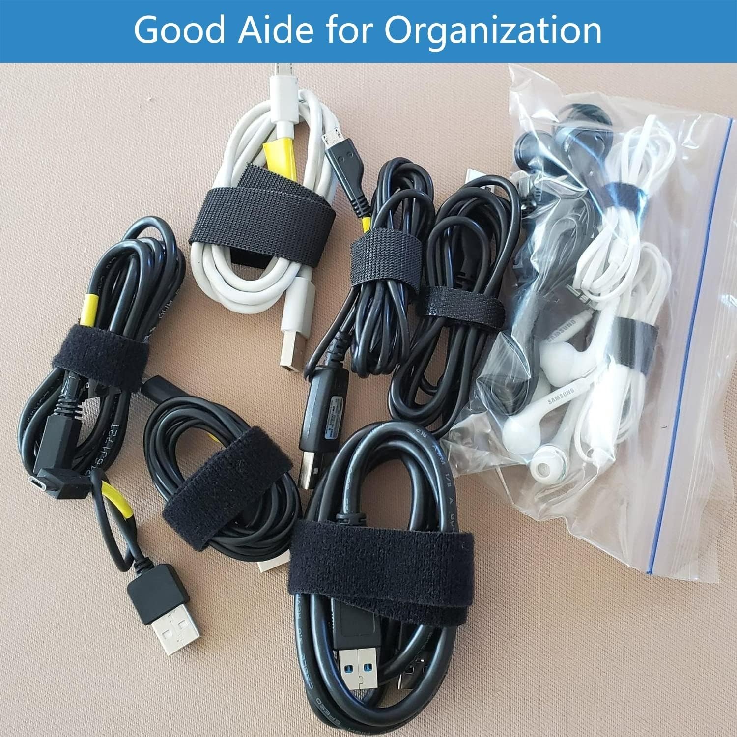 Double-Sided Hook and Loop Straps, Self-Gripping, 2 Inch Wide, Cut to Length,...