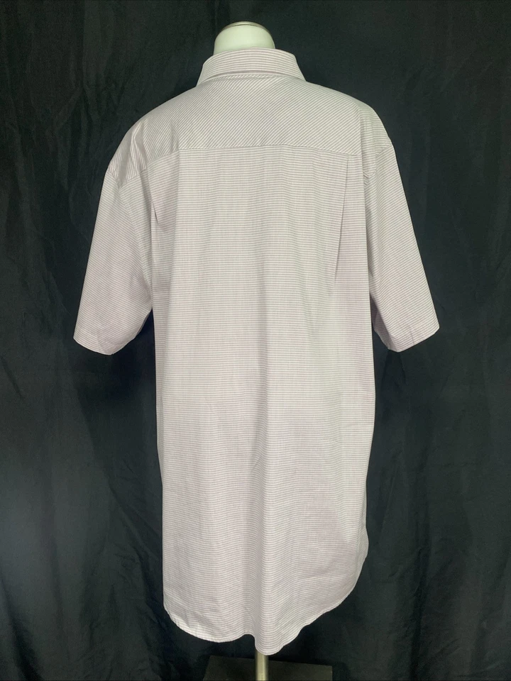 Travis Mathew Button Up Shirt XXL 2XL Lot of 2 Gray Striped Lavender - Image 3 of 4