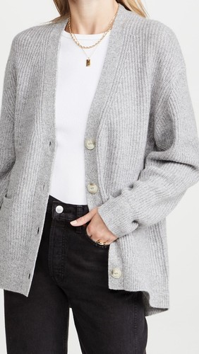 Bone Pierce Cashmere Long Cardigan 