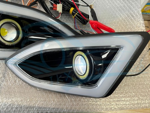 For Ford Edge 2015-2018 LED Daytime Running Light DRL Angel Eyes Halo Fog Lamps - Picture 14 of 18