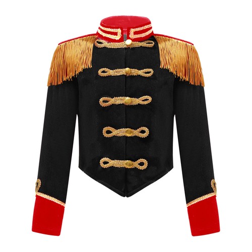 Girls Cosplay Party Costume Circus Tassel Jacket Ringleader Drummer Uniform - Picture 16 of 57