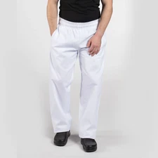 NWT Irregular Uncommon Threads Chef Pants White 4000 Drawstring All Sizes