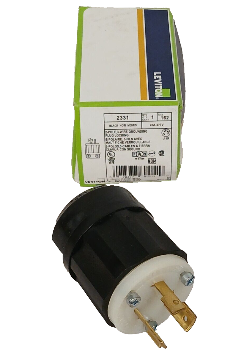 NEW Leviton 2331 NEMA L7-20P 20 Amp 277 Volt Locking Plug | eBay