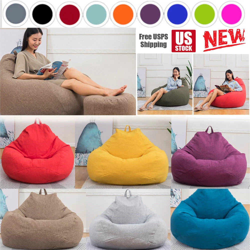 Extra Large Bean Bag Chairs for Adults Kids Couch Sofa Cover Lazy