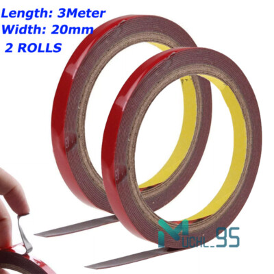 9.8ft Cinta Adhesiva Doble Cara Coche Auto Car Double Sided Adhesive Sticky Tape