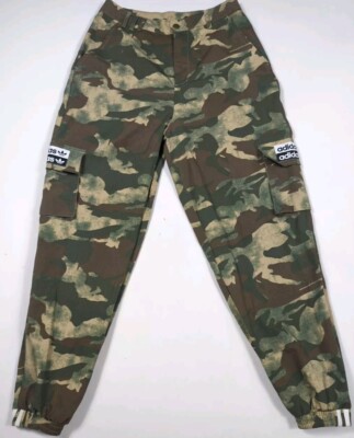 Adidas Originals Camo Hemp Track Pants Cargo Joggers Rip Stop