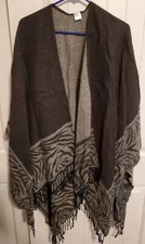 Shawl/Poncho One Size Gray
