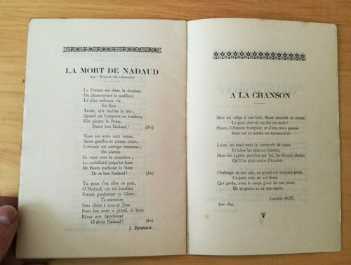 LE PARTERRE N°SPECIAL 1/200 SUR JAPON : GUSTAVE NADAUD 1893 HOMMAGE CHANSONS - Picture 2 of 5