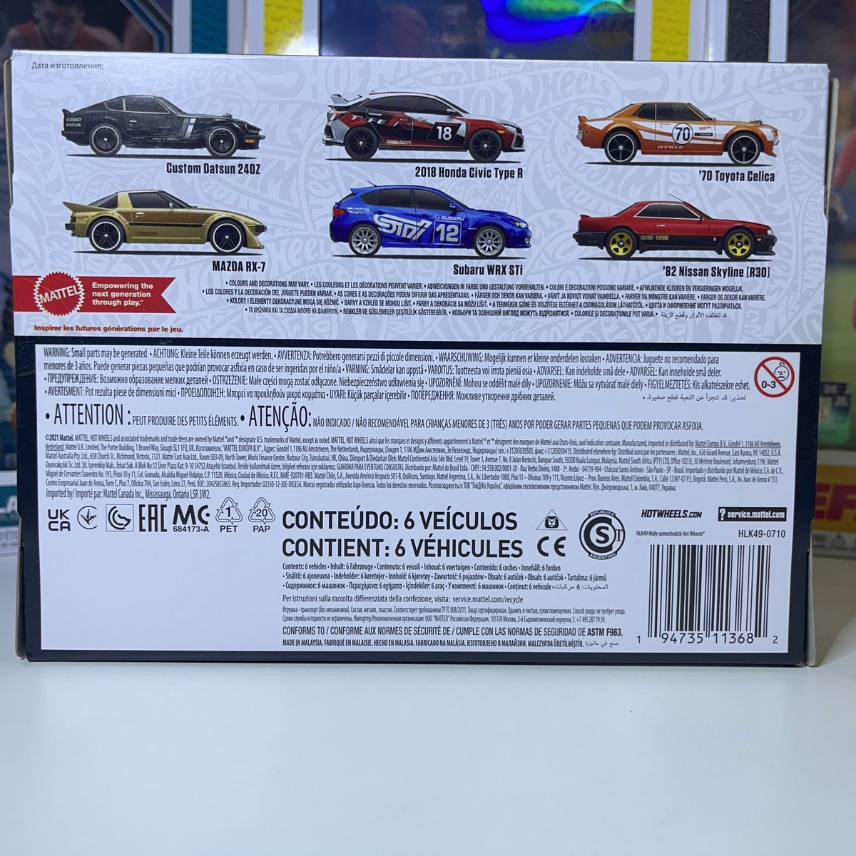 HOT WHEELS 2024 JAPANESE MPORT THEMED JDM MULTPACK 6 CARS - La Paz