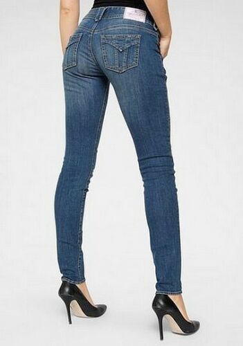 Herrlicher Jayden D6770 Slim Push-Up Damen Jeans Blau Used Stretch Denim Hose - Bild 1 von 1