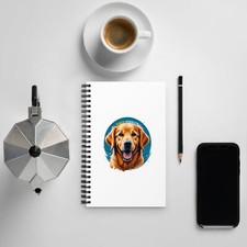 Golden Retriever Dog Spiral Notebook  Diary  Journal
