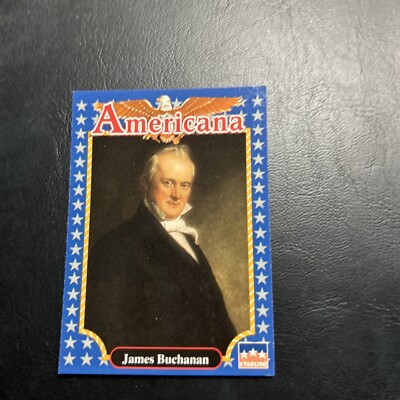 Jb15 Americana 1992 StarLine #49 James Buchanan 15Th President add ship .10 cent