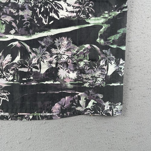 Outerknown Backyard Shirt Men’s Small Pitch Black Oasis Palm Print Short Sleeve - 第 16/19 張圖片