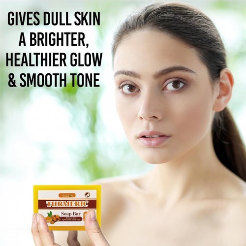 Turmeric Soap Bar for Hyperpigmentation, Dark Spots, Skin Brightening ( 1 Pack ) - Picture 7 of 8