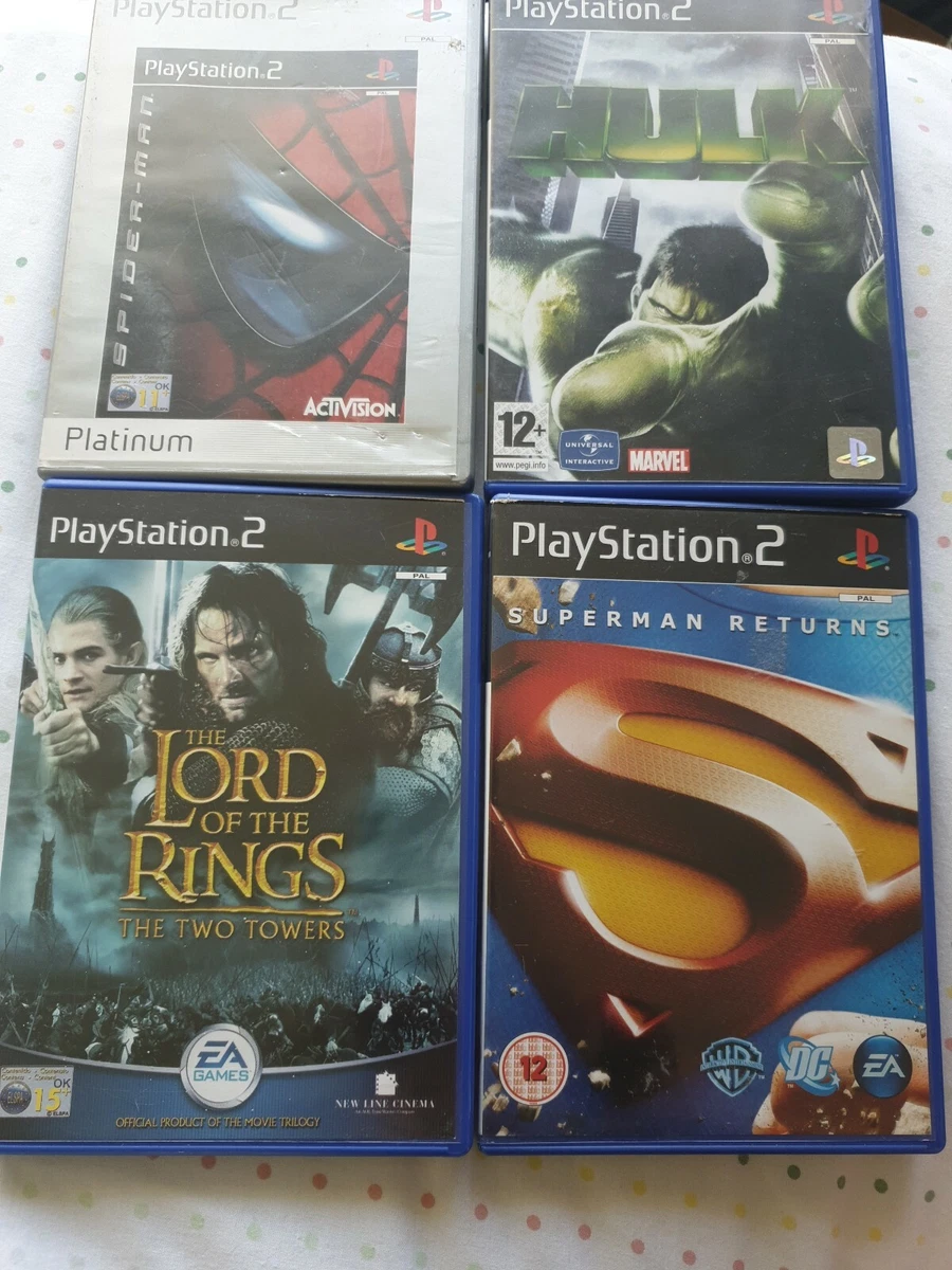 Bundle Of 4 Sony Playstation 2 PS2 Superhero Games MARVEL DC